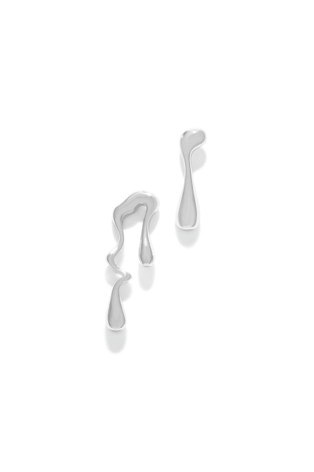 Load image into Gallery viewer, Zeyna Abstract Earring - Silver
