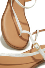 Load image into Gallery viewer, White Snake Sandals

