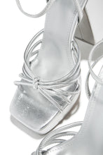 Load image into Gallery viewer, Silver-Tone Chunky Heels
