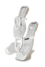Load image into Gallery viewer, Adelia Slip On Thong Strap Sandals - Silver

