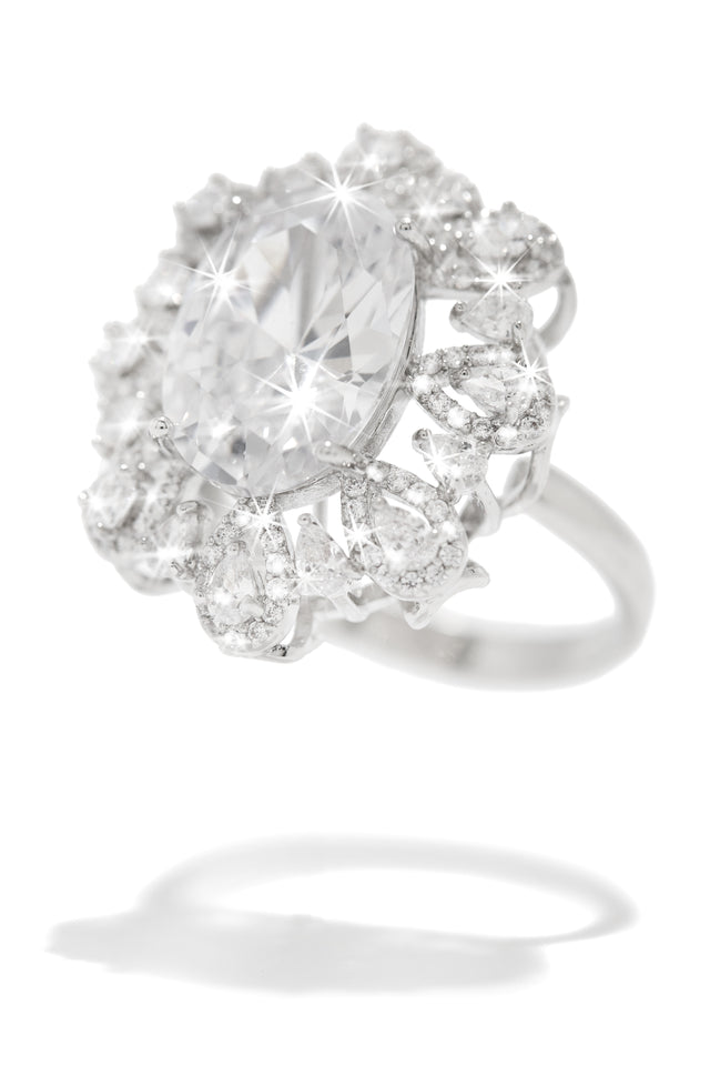 Load image into Gallery viewer, Silver Embellished Ring
