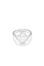Load image into Gallery viewer, Silver-Tone Cubic Zirconia Embellished Ring
