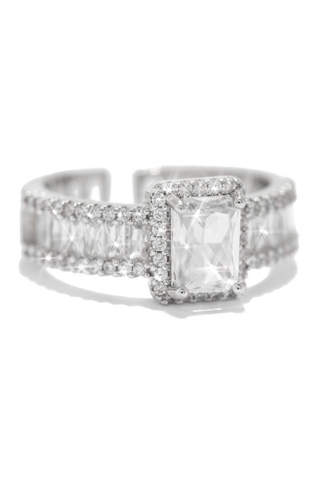 Load image into Gallery viewer, Silver Square Band Ring
