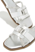 Load image into Gallery viewer, Del Sol Embellished Slip On Sandals - Silver
