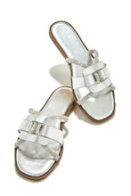 Load image into Gallery viewer, Del Sol Embellished Slip On Sandals - Silver
