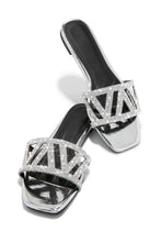 Load image into Gallery viewer, Silver-Tone Slip On Sandals
