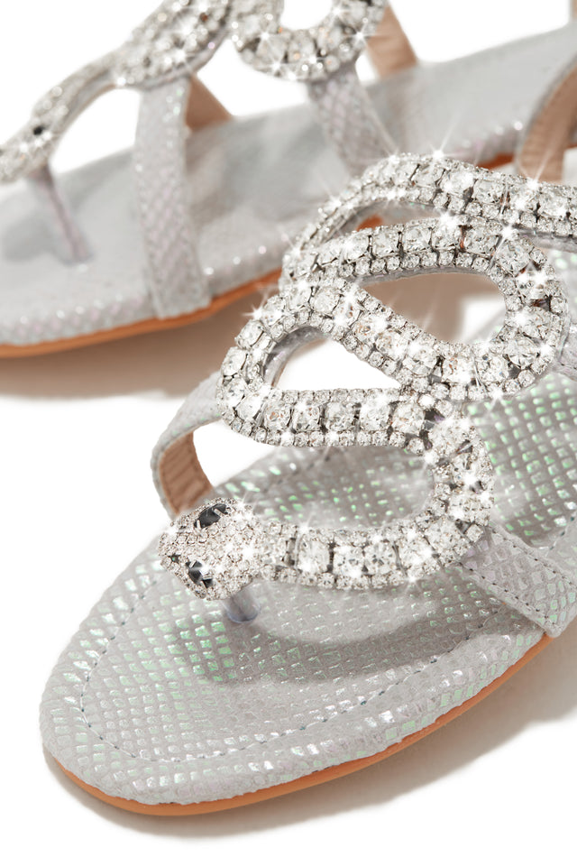 Load image into Gallery viewer, Embellished Snake Sandals
