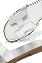 Load image into Gallery viewer, Silver-Tone Slip On Sandals
