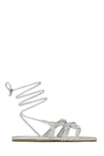 Load image into Gallery viewer, Ibiza Nights Embellished Lace Up Sandals - Orange
