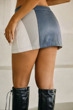 Load image into Gallery viewer, PU Blue Mini Skirt
