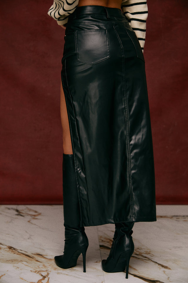 Load image into Gallery viewer, High Waist PU Skirt
