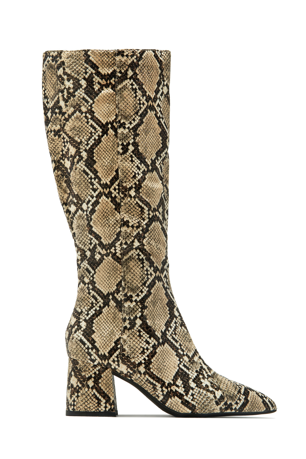 Snake block heel boots discount