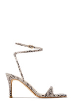 Load image into Gallery viewer, Viana Ankle Strap Mid Heels - Snake
