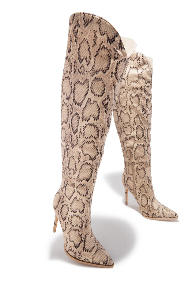 Load image into Gallery viewer, Dakota High Heel Boots - Snake
