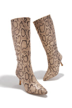 Load image into Gallery viewer, Jaylin Mid Heel Boots - Snake
