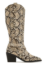 Load image into Gallery viewer, Zelia Western Cowgirl Boots - Snake
