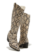 Load image into Gallery viewer, Zelia Western Cowgirl Boots - Snake

