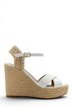 Load image into Gallery viewer, Sol Caliente Espadrille Wedges - White

