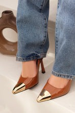 Load image into Gallery viewer, Sophia Slingback Pumps - Camel
