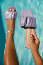 Load image into Gallery viewer, Long Weekend Ready Embellished Slip On Sandals - Lilac

