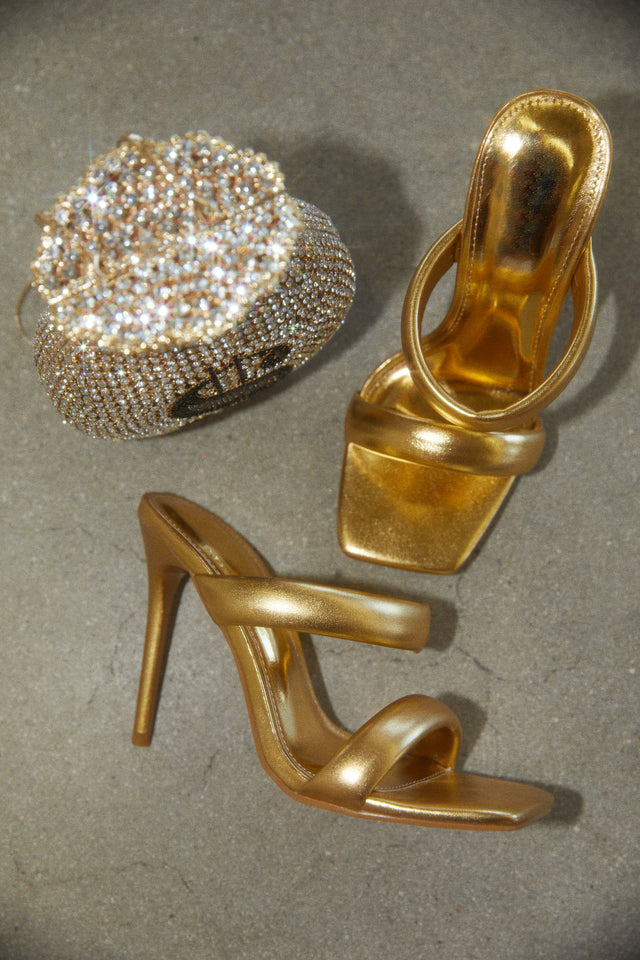 Load image into Gallery viewer, Stassie Single Sole High Heel Mules - Gold
