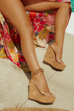 Load image into Gallery viewer, Summer in Cannes Platform Wedge Mules - Cork
