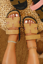 Load image into Gallery viewer, Shoe Model Wearing Nude Slip On Sandals

