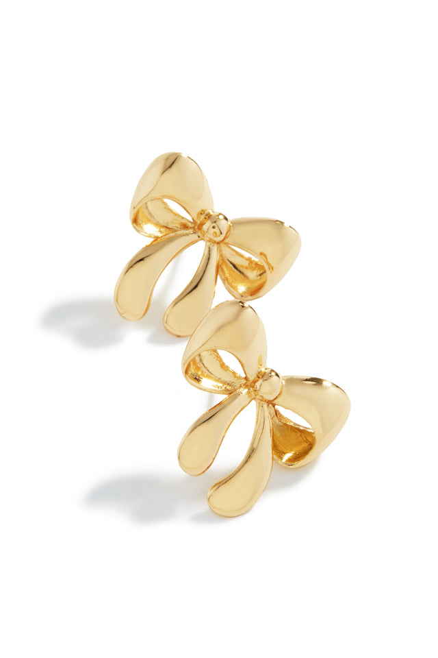 Load image into Gallery viewer, Tamara Bow Tie Earring - Gold
