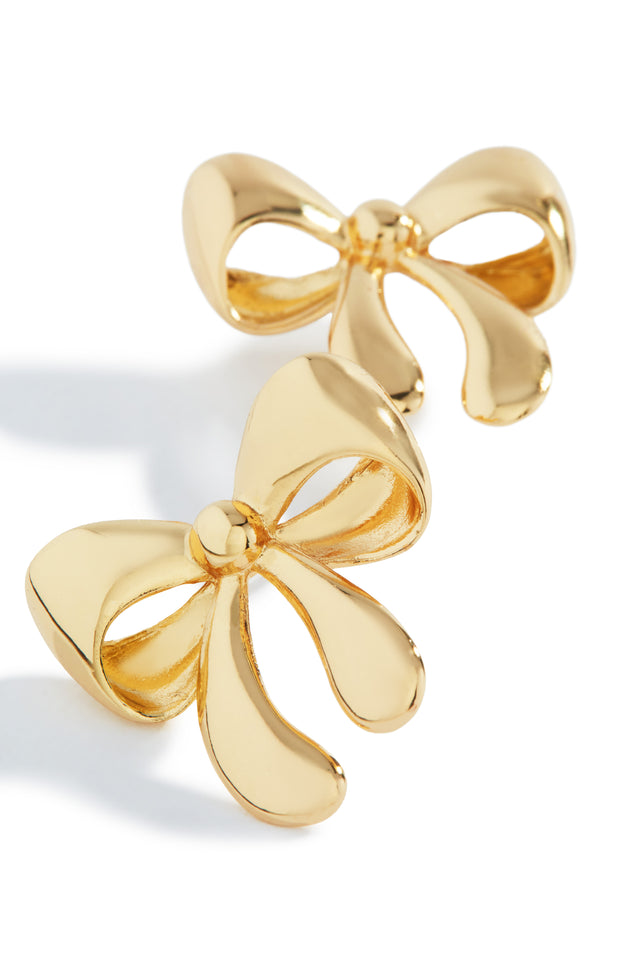 Load image into Gallery viewer, Tamara Bow Tie Earring - Gold
