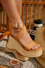 Load image into Gallery viewer, Women Wearing Tan Sandals
