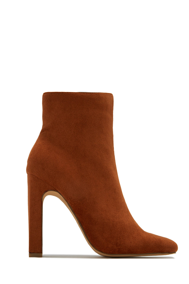camel heeled ankle boots