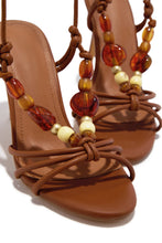 Load image into Gallery viewer, Solano Lace Up Mid Heels - Tan
