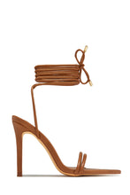 Load image into Gallery viewer, Anisah Lace Up High Heels - Tan
