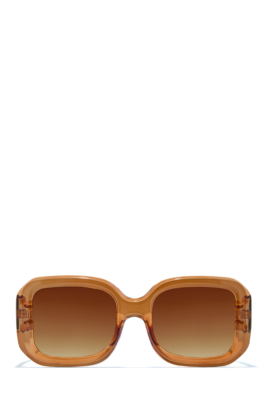 Sunny Beaches Oversized Sunglasses - Tan