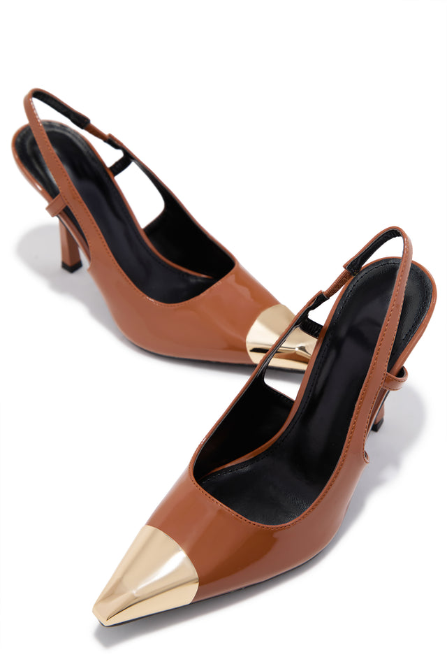 Load image into Gallery viewer, Sophia Slingback Pumps - Camel
