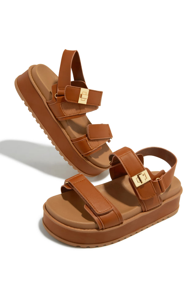 Load image into Gallery viewer, Mykonos Sun Platform Sandals - Tan
