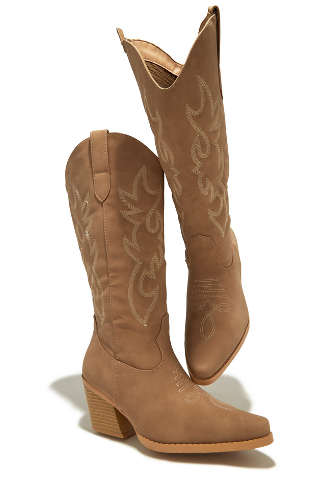Load image into Gallery viewer, Tan Nude Boots
