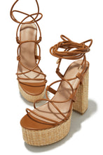 Load image into Gallery viewer, Tan Chunky Heels
