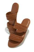Load image into Gallery viewer, Tan Woven Strap Sandals
