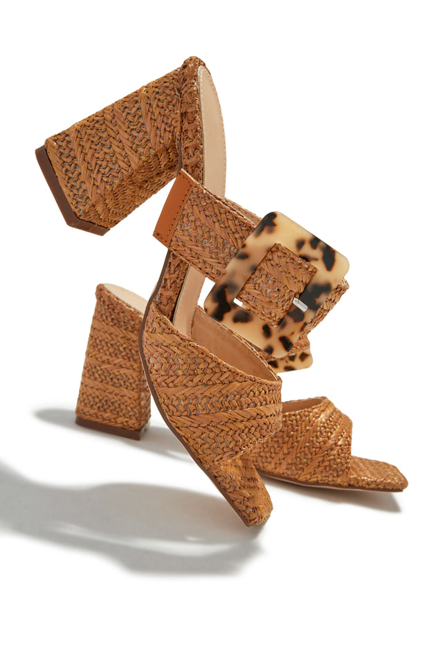 Load image into Gallery viewer, Tan Single Sole Chunky Heels
