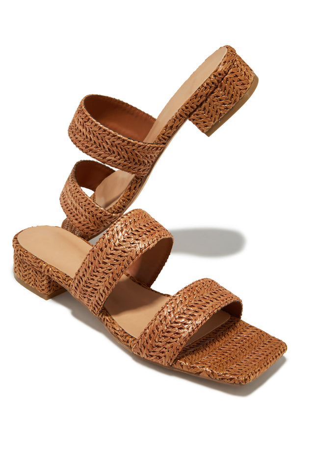 Load image into Gallery viewer, Mirabella Slip On Mini Heel Sandals - Tan
