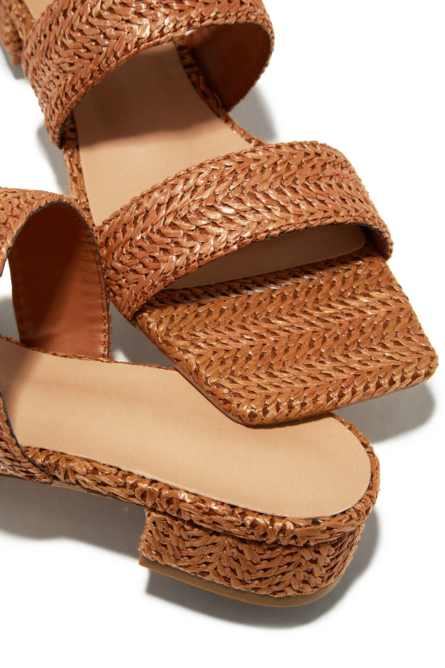 Load image into Gallery viewer, Mirabella Slip On Mini Heel Sandals - Tan
