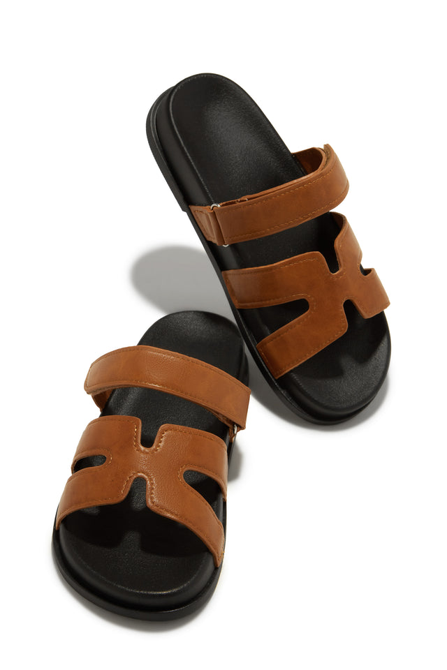 Load image into Gallery viewer, Chunky Summer Cognac Sandal

