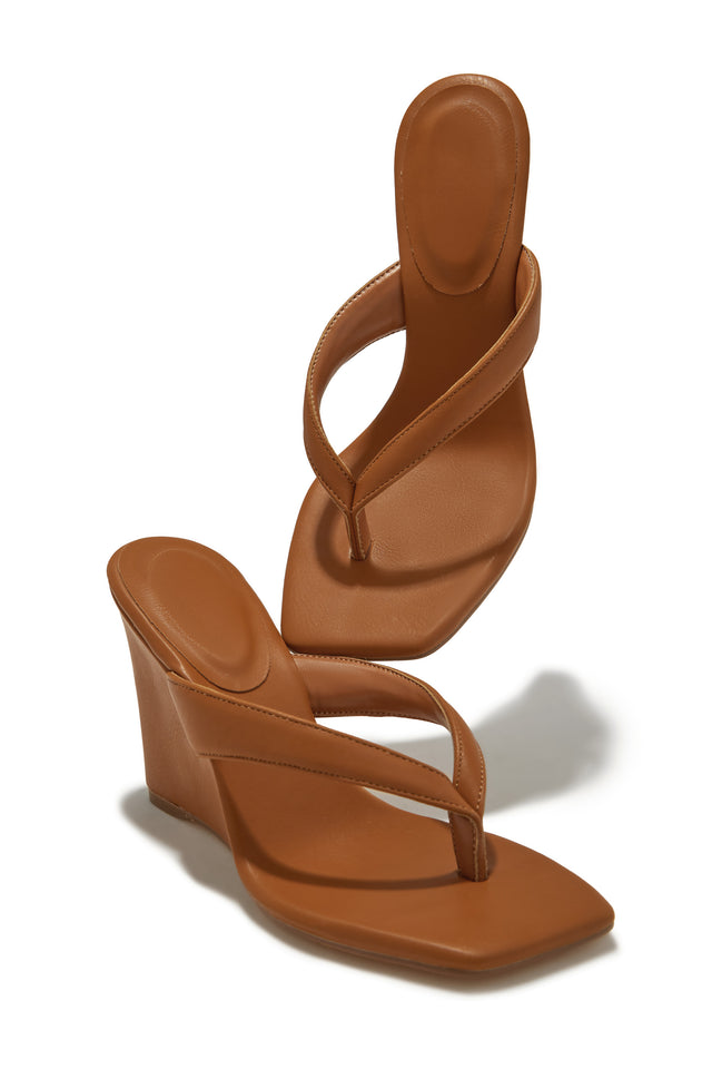 Load image into Gallery viewer, Alena Wedge Heel Mules - Tan
