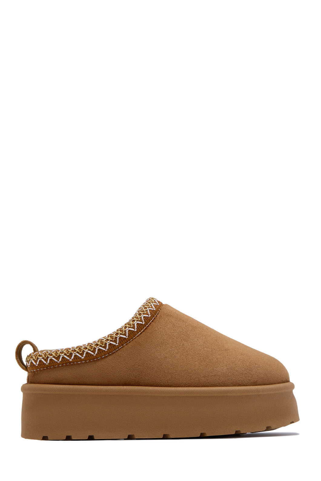 Cozy Weather Slip On Platform Flats - Tan