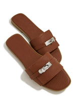 Load image into Gallery viewer, Tan Slip On Sandals
