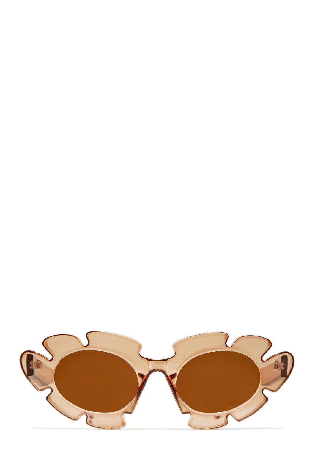 Weekend Flirt Unique Standout Frame Sunglasses - Tan