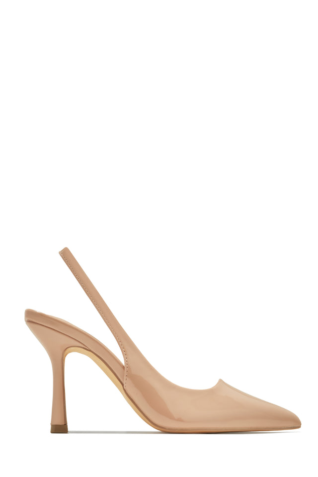 Load image into Gallery viewer, Kelly Slingback Pointed Toe Heels - Nude
