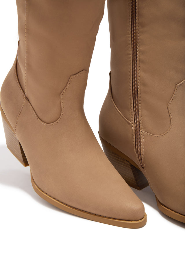 Load image into Gallery viewer, Festival Forever Cowgirl Boots - Taupe
