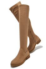 Load image into Gallery viewer, Chilly Nights Flat Over The Knee Boots - Dark Nude
